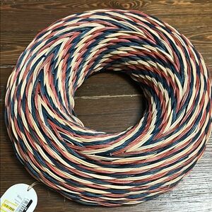 Threshold Red and Blue Decorative Wall Wreath